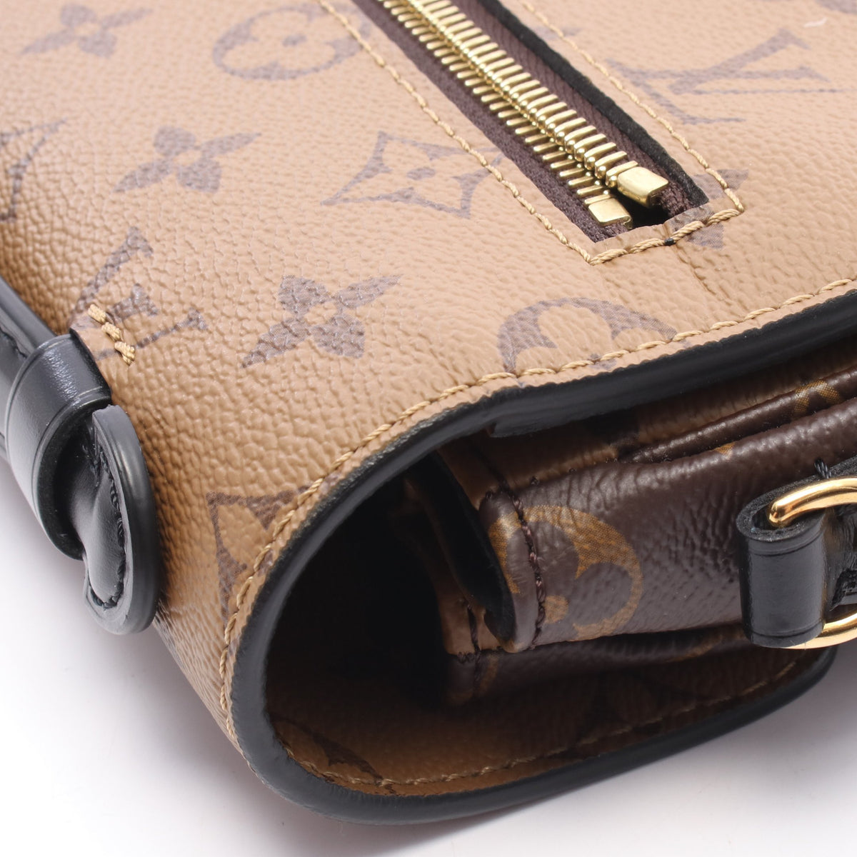 ポシェット メティス MM モノグラムリバース 2WAY ハンドバッグ PVC レザー ブラウン ブラック ルイヴィトン バッグ LOUIS VUITTON