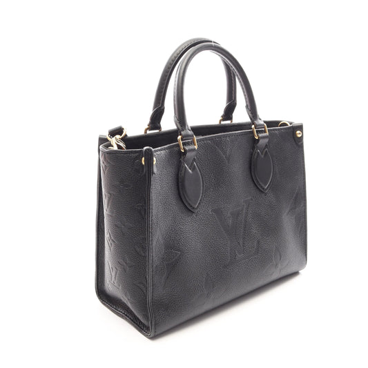 オンザゴーPM モノグラムアンプラント ノワール 2WAY ハンドバッグ レザー ブラック ルイヴィトン バッグ LOUIS VUITTON