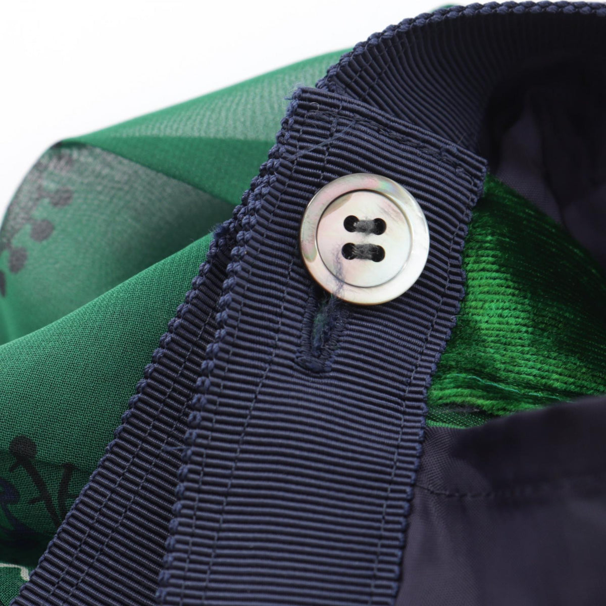 サカイ 異素材ドッキング ペイズリー プリーツ スカート グリーン系 ボトムス SACAI