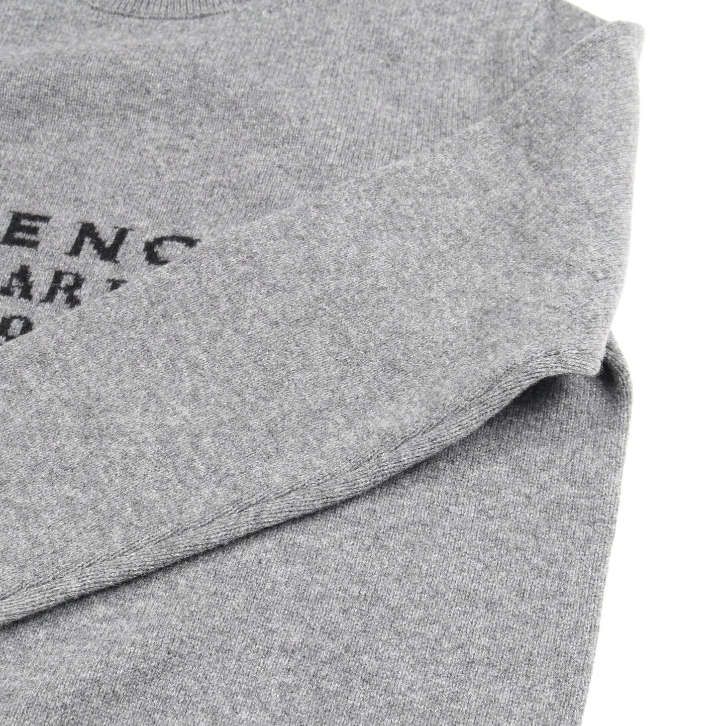 ニット クルーネック ウール カシミヤ グレー ジバンシィ トップス GIVENCHY
