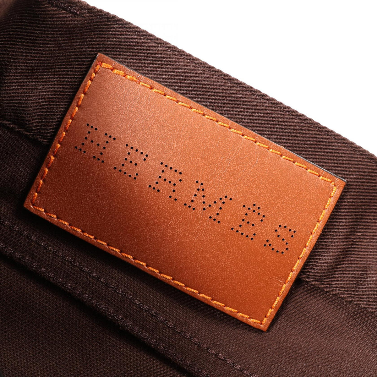 エルメス ボタンフライ デニムパンツ ブラウン系 ボトムス HERMES