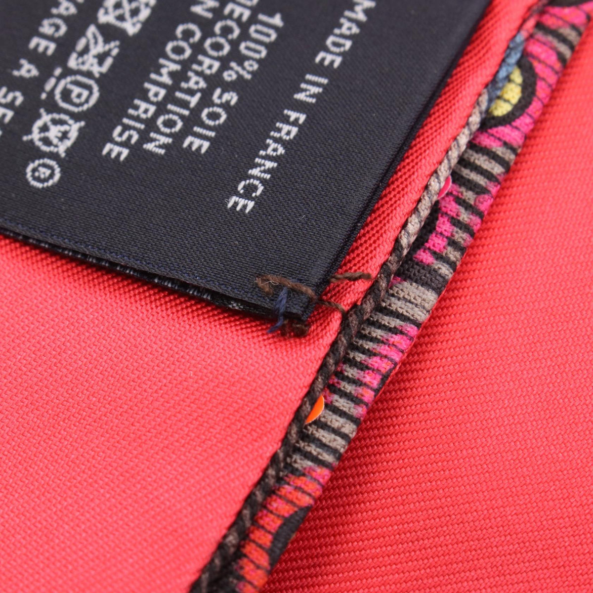 エルメス ツイリー Bouclerie Moderne Plumetis スカーフ ブラウン系 レッド系 マルチカラー シルク