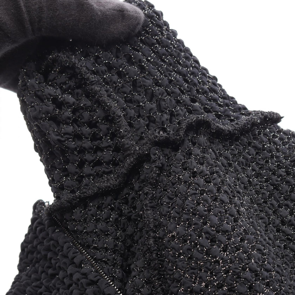 シャネル シャーリング カーディガン ブラック系 トップス CHANEL