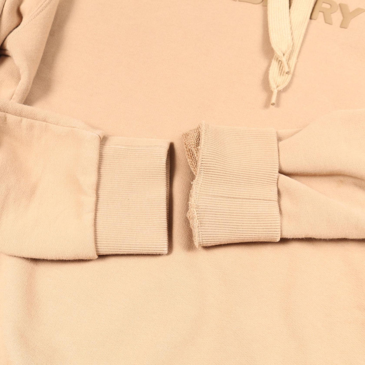 バーバリー LOGO PRINT COTTON HOODIE パーカー ベージュ系