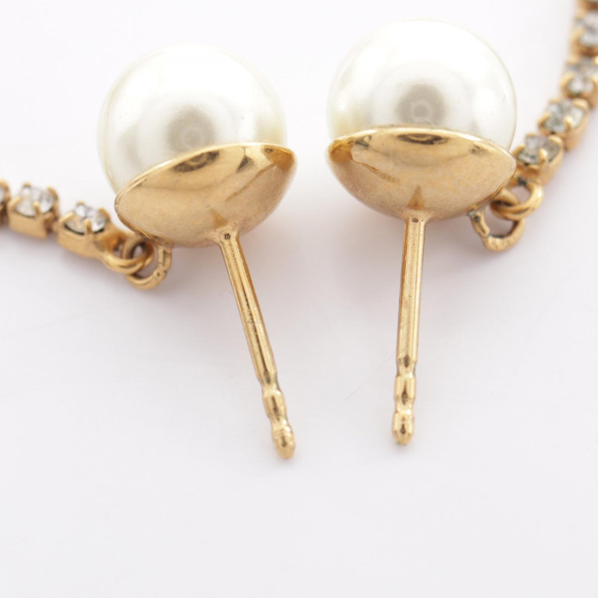 ディオール トライバル CDロゴ ピアス ゴールド系 ホワイト系 クリア系 アクセサリー DIOR