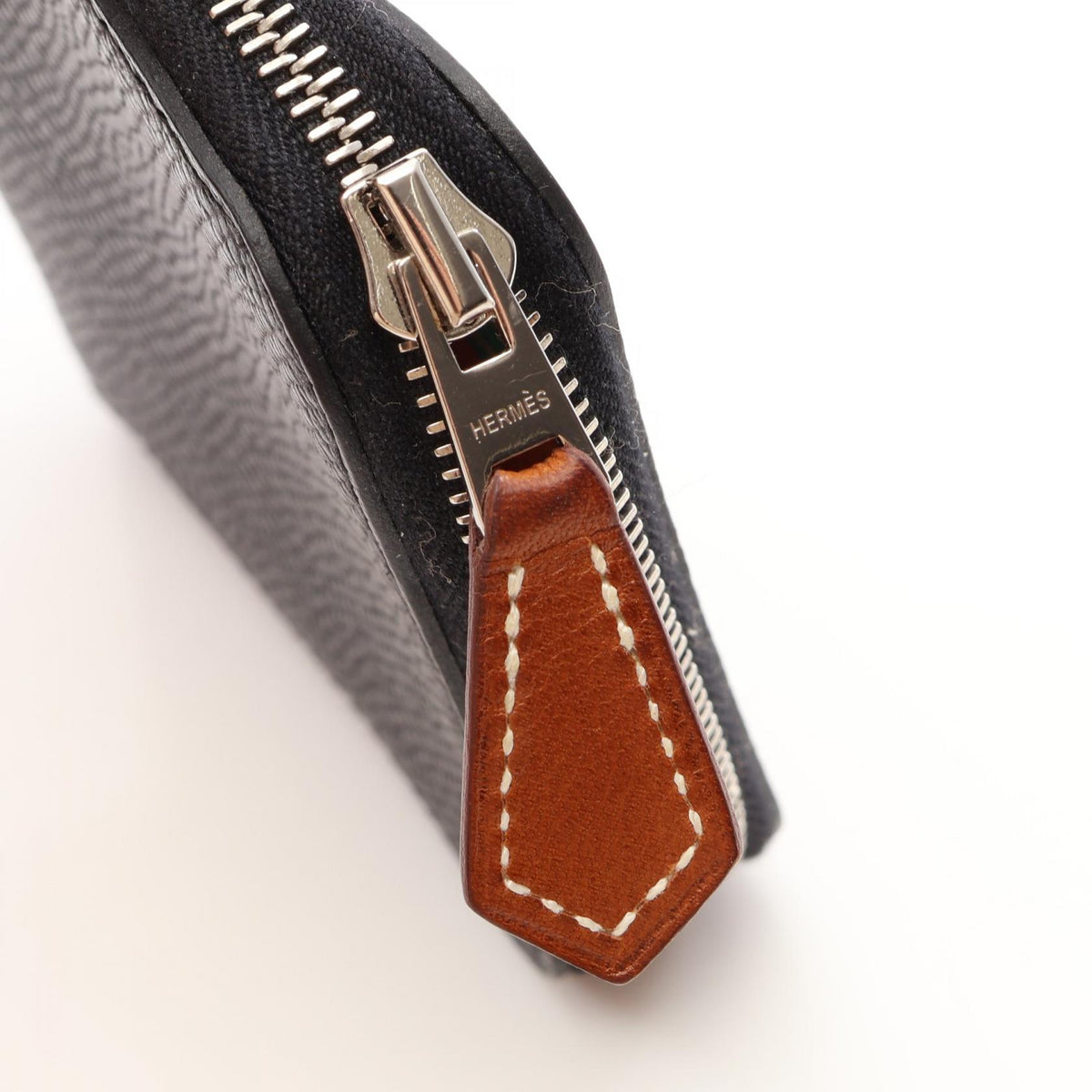 エルメス アザップ コンパクトミニ シルクイン コインケース ブラック系 ヴォーエプソン 財布・小物 HERMES