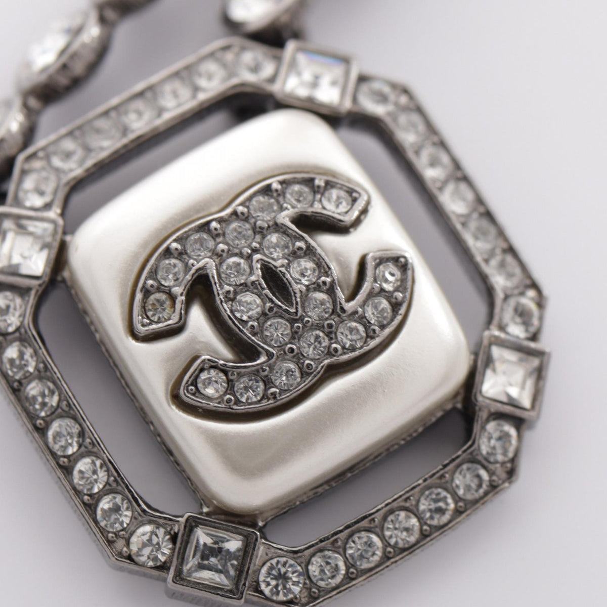 シャネル ココマーク ネックレス シルバー系 クリア系 アクセサリー CHANEL