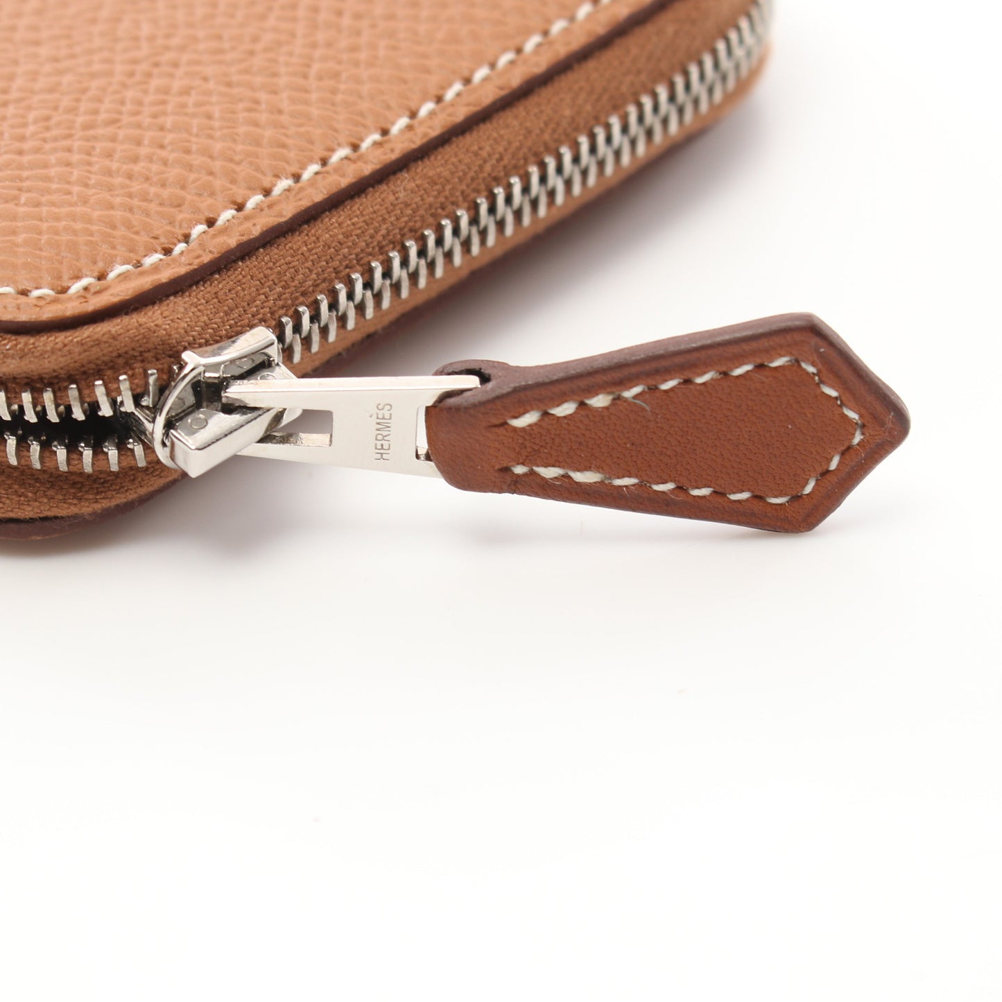 アザップコンパクト シルクイン ゴールド コインケース ヴォーエプソン ブラウン シルバー金具 C刻印 エルメス 財布・小物 HERMES