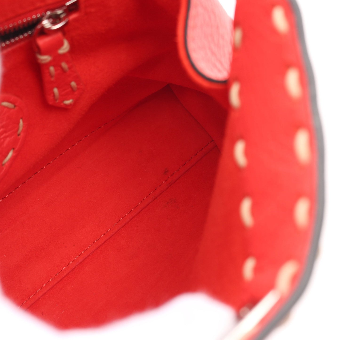 ミニピーカブー セレリア ハンドバッグ レザー レッド 2WAY フェンディ バッグ FENDI