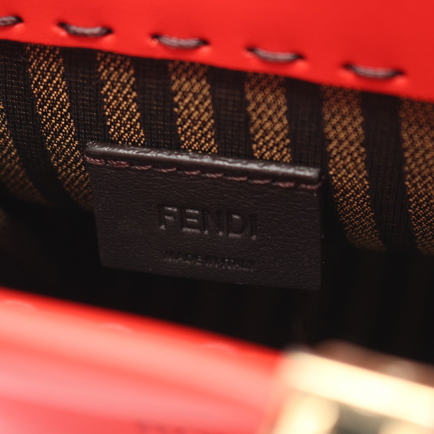 サンシャイン ハンドバッグ レザー レッド 2WAY フェンディ バッグ FENDI