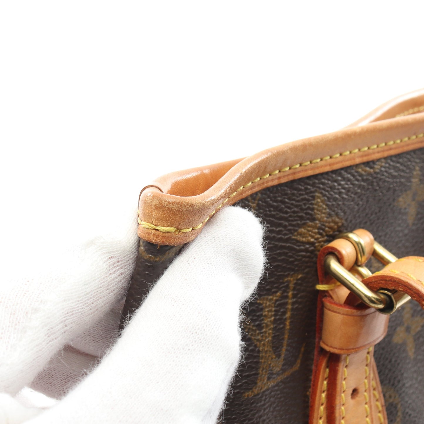 バケットPM モノグラム ハンドバッグ PVC レザー ブラウン ルイヴィトン バッグ LOUIS VUITTON