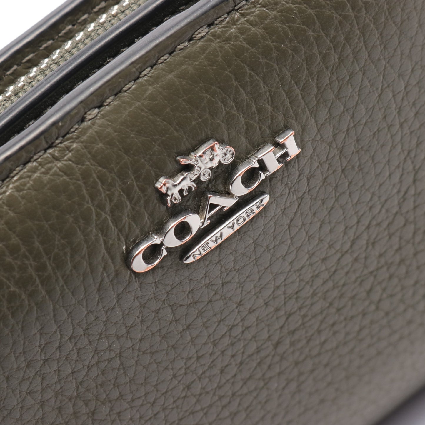 スナップ ウォレット 二つ折り財布 レザー カーキグリーン コーチ 財布・小物 COACH