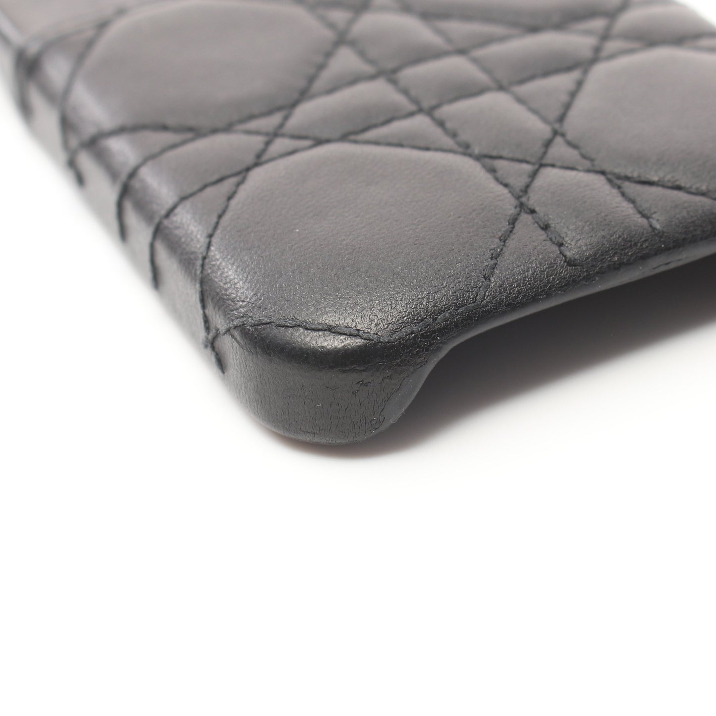 LADY DIOR レディディオール iPhone12/12proケース アイフォンケース レザー ブラック クリスチャンディオール 財布・小物 Christian Dior