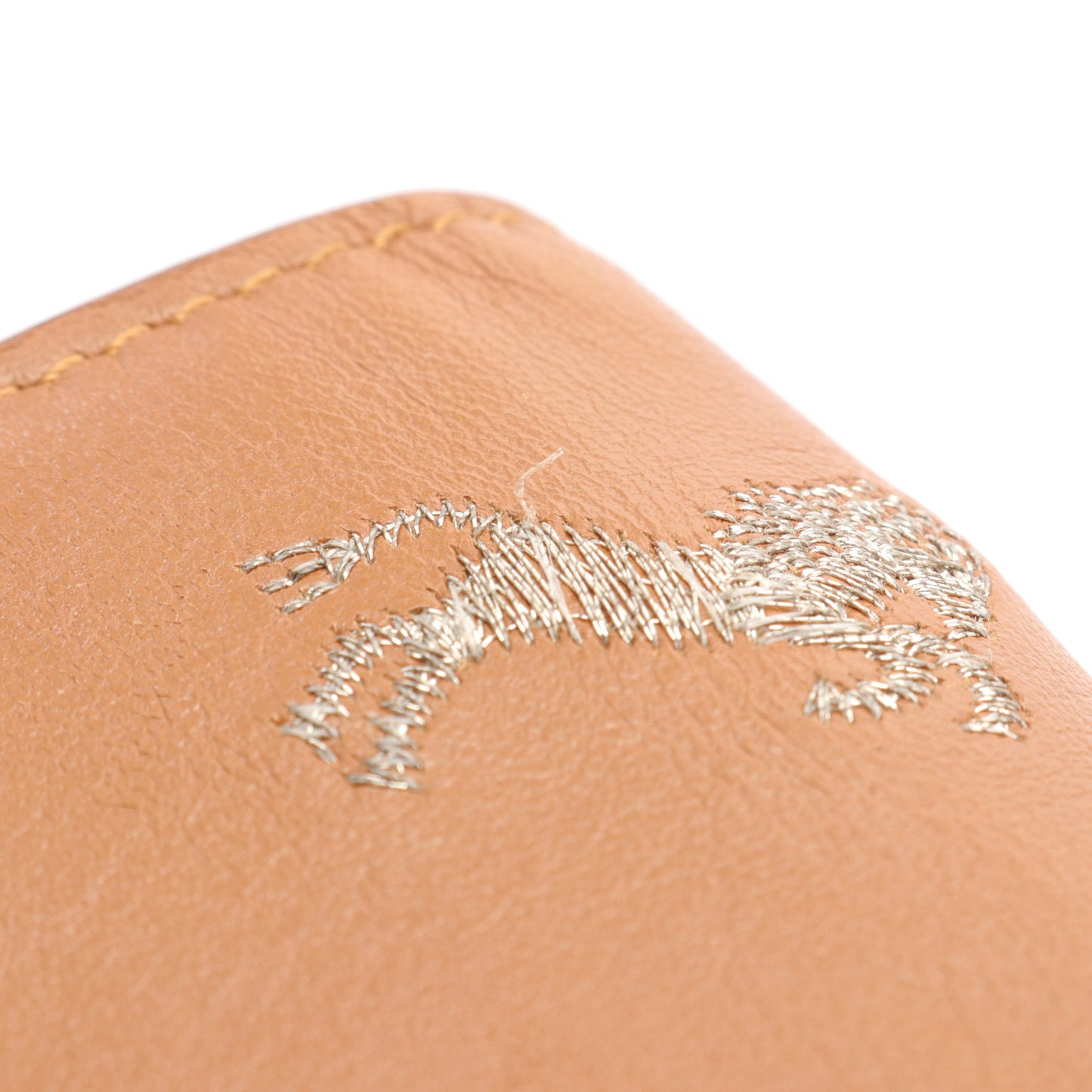 SIGNATURE リトルホース 二つ折り長財布 刺繍 レザー ライトブラウン クロエ 財布・小物 Chloe