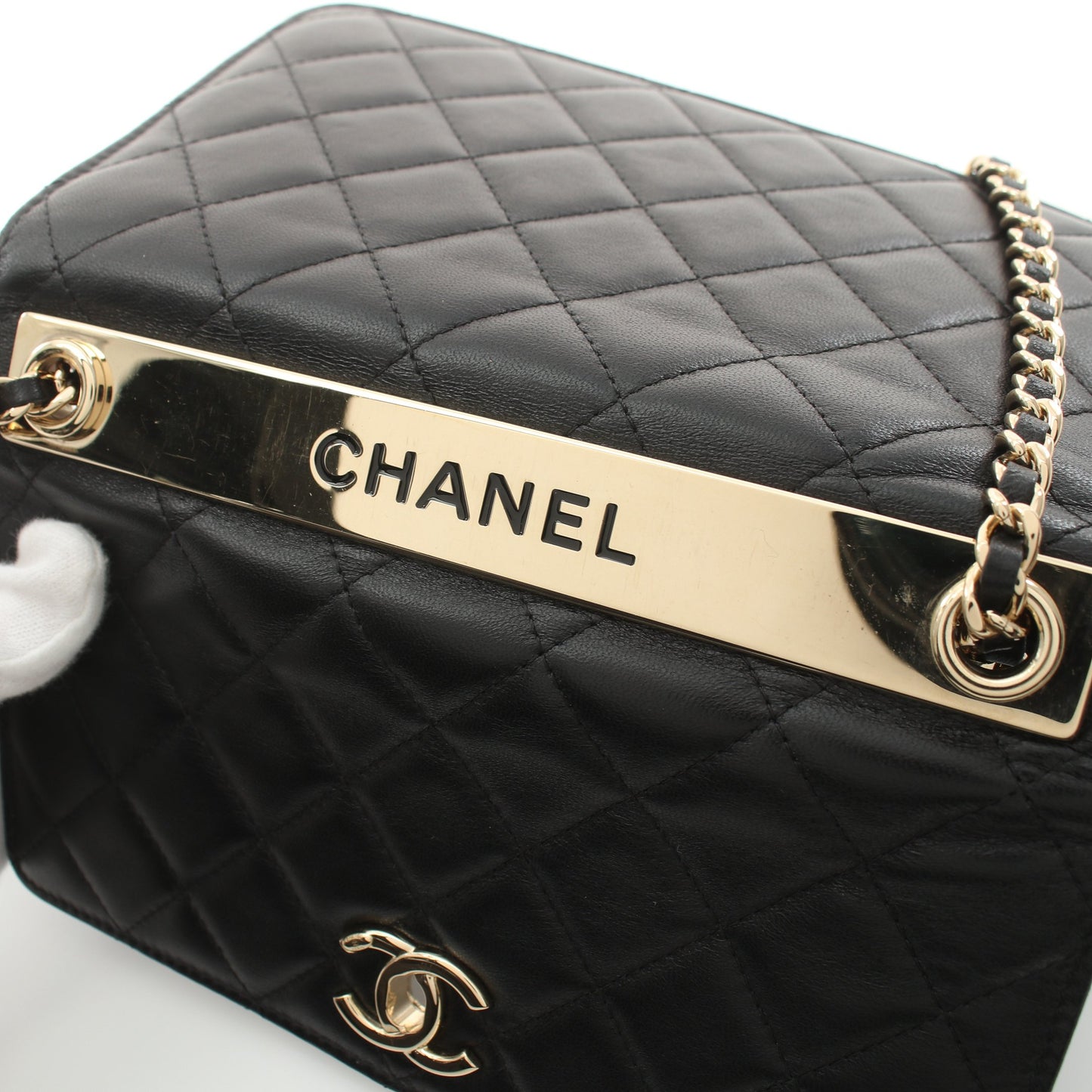 マトラッセ チェーンウォレット ラムスキン ブラック ゴールド金具 シャネル バッグ CHANEL