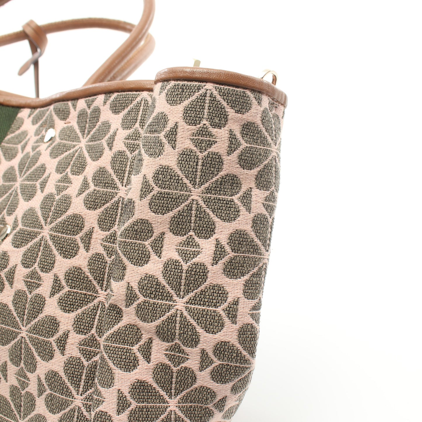 スペード フラワー ジャカード ストライプ エブリシング ミディアム トート ハンドバッグ トートバッグ キャンバス レザー ライトピンク ライトブラウン マルチカラー 2WAY ケイトスペード バッグ kate spade