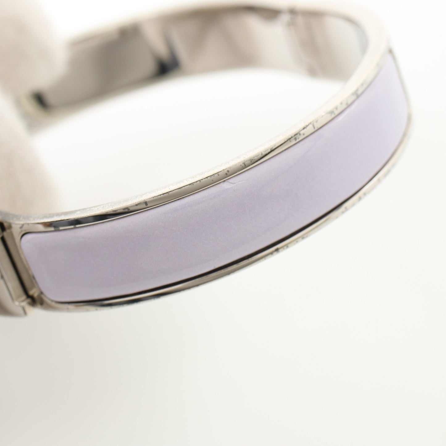クリッククラックPM バングル エナメル シルバー ライトパープル エルメス アクセサリー HERMES