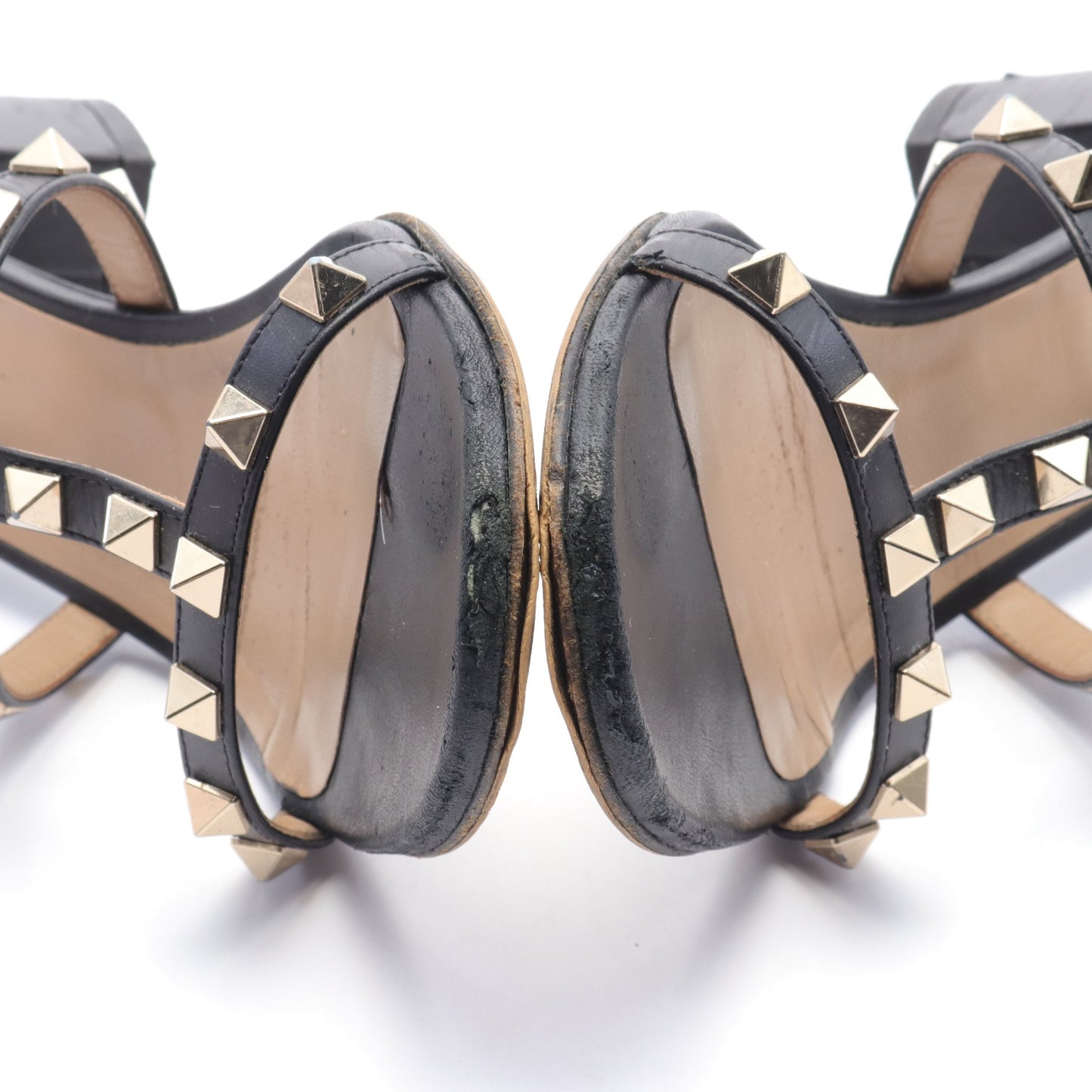 ROCKSTUD SLIDE SANDAL サンダル レザー ブラック ロックスタッズ ヴァレンティノ シューズ VALENTINO