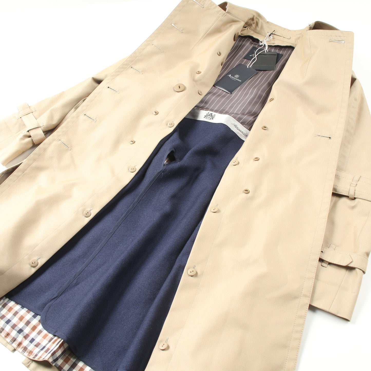 トレンチコート コットン ベージュ アクアスキュータム アウター Aquascutum