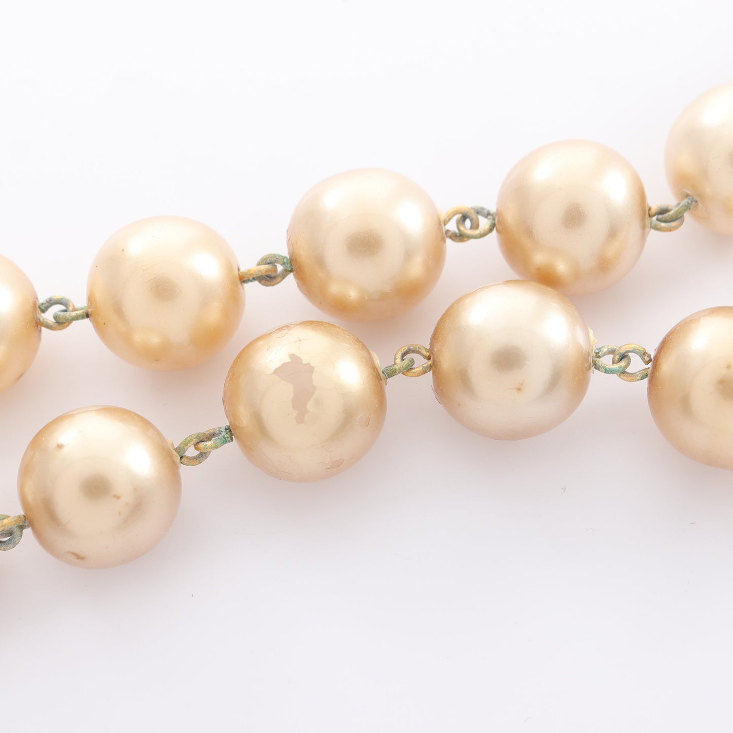 ココマーク ロング ネックレス GP フェイクパール ゴールド アイボリー 93P シャネル アクセサリー CHANEL