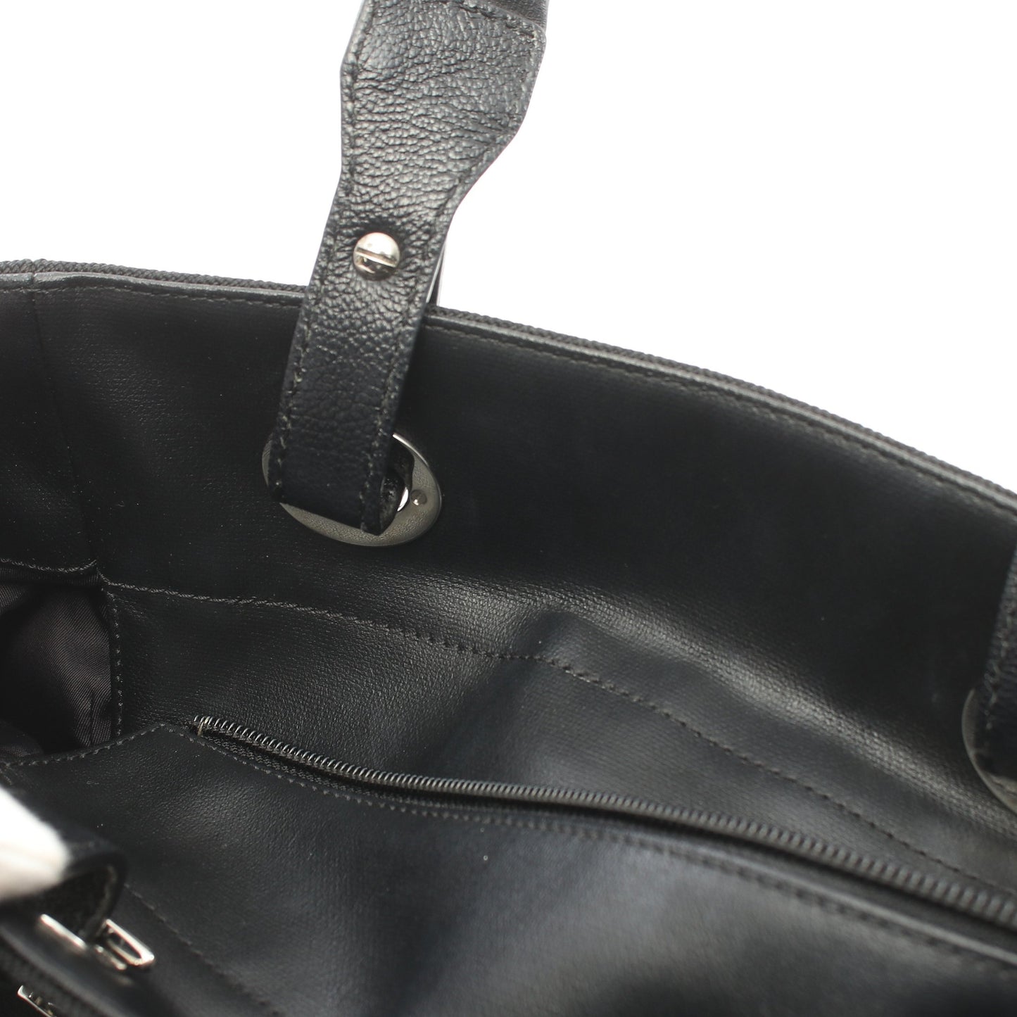 パリビアリッツPM ハンドバッグ トートバッグ コーティングキャンバス レザー ブラック シルバー金具 シャネル バッグ CHANEL
