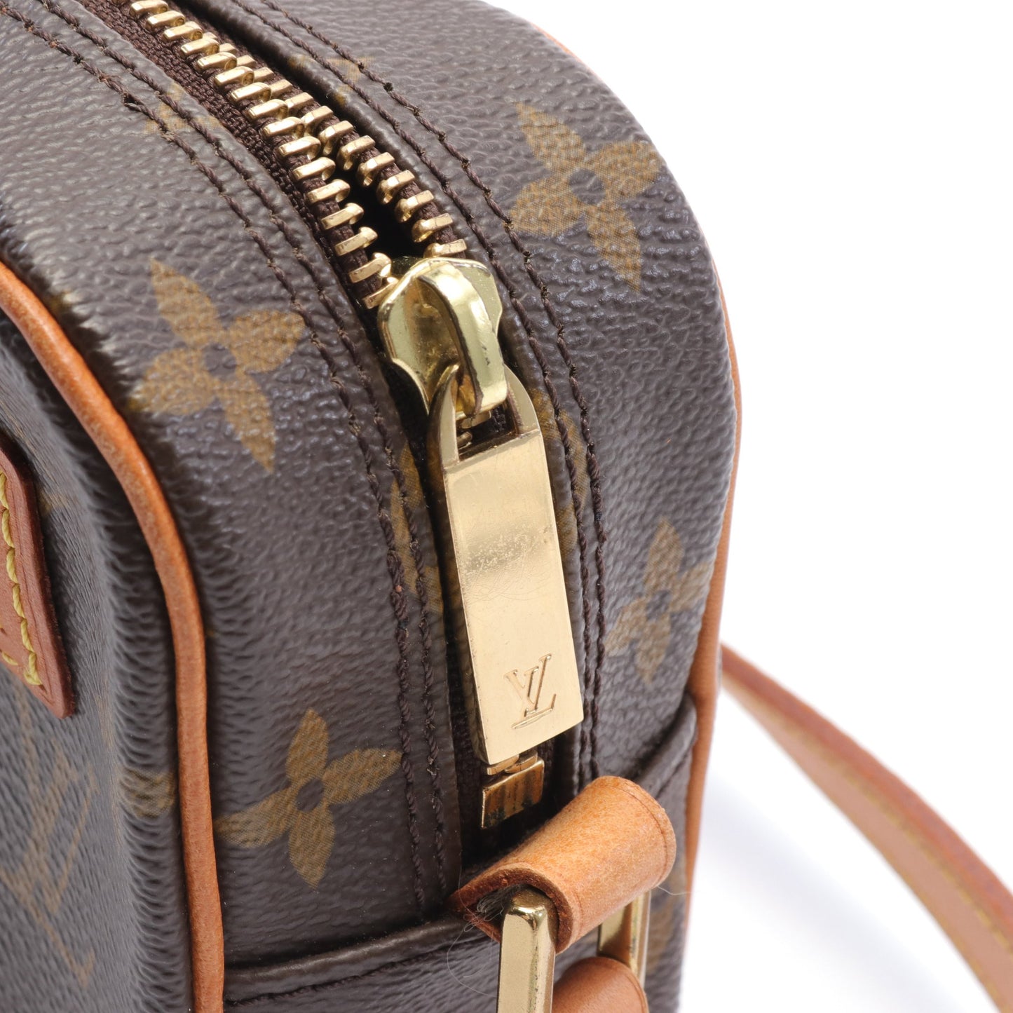 ポシェットシテ モノグラム ショルダーバッグ PVC レザー ブラウン ルイヴィトン バッグ LOUIS VUITTON