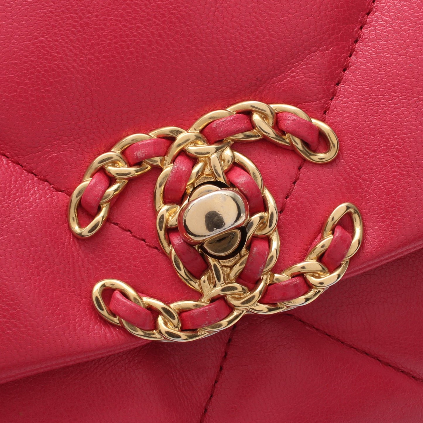 19 ディズヌフ マトラッセ チェーンショルダーバッグ レザー ピンクパープル コンビ金具 2WAY シャネル バッグ CHANEL