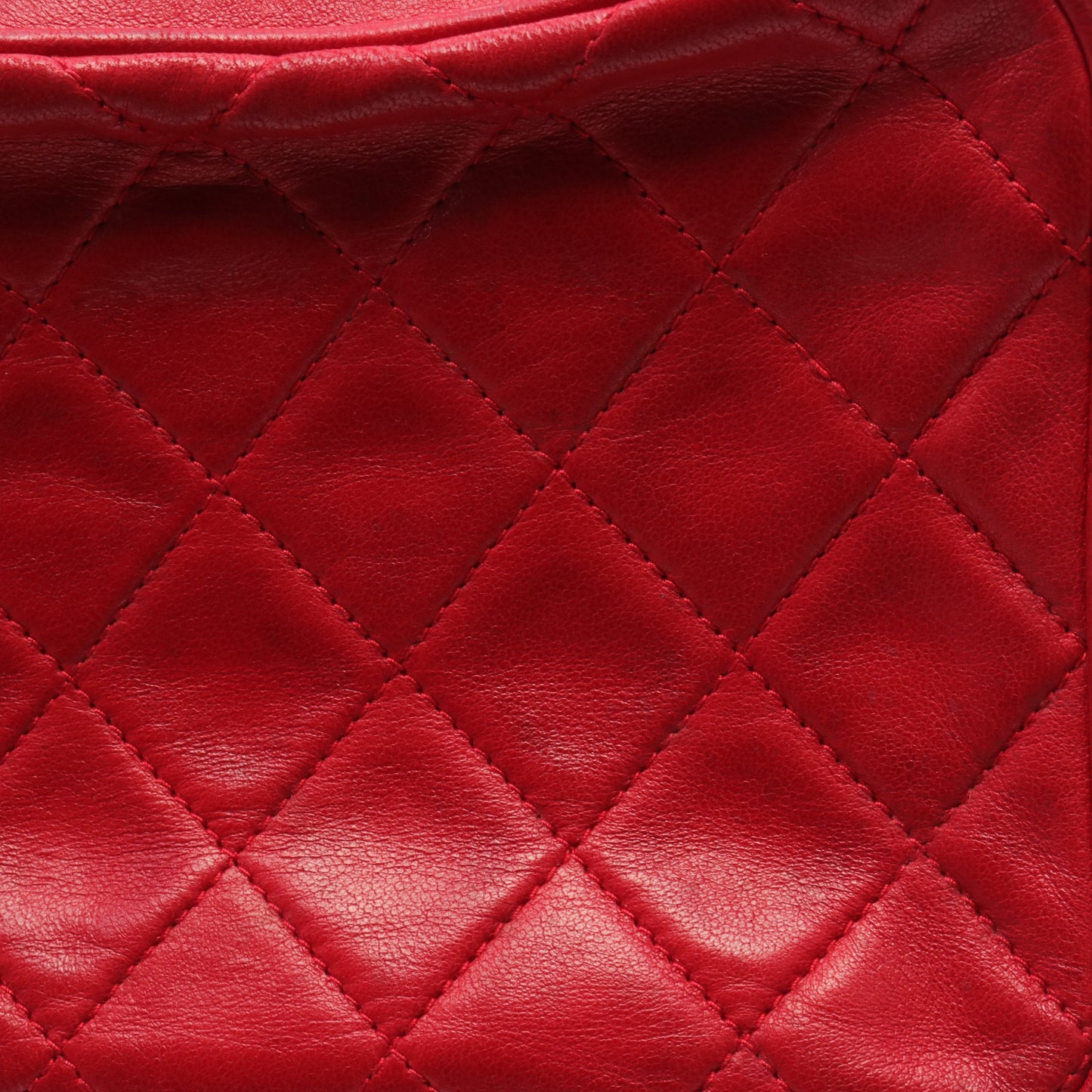 マトラッセ チェーンショルダーバッグ ラムスキン レッド ゴールド金具 タッセル シャネル バッグ CHANEL
