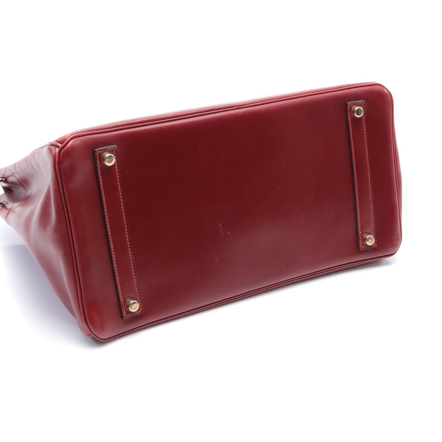 バーキン35 ルージュアッシュ ハンドバッグ ボックスカーフ ボルドー ゴールド金具 □I刻印 エルメス バッグ HERMES