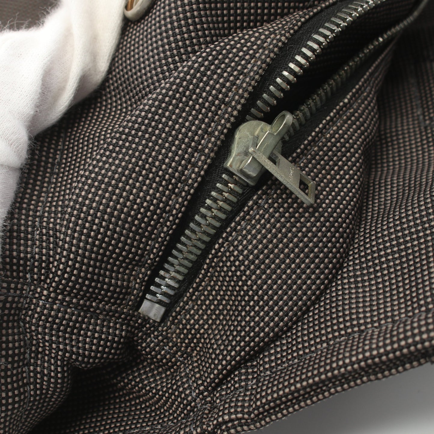 エールラインPM ハンドバッグ トートバッグ ナイロンキャンバス ダークグレー シルバー金具 エルメス バッグ HERMES