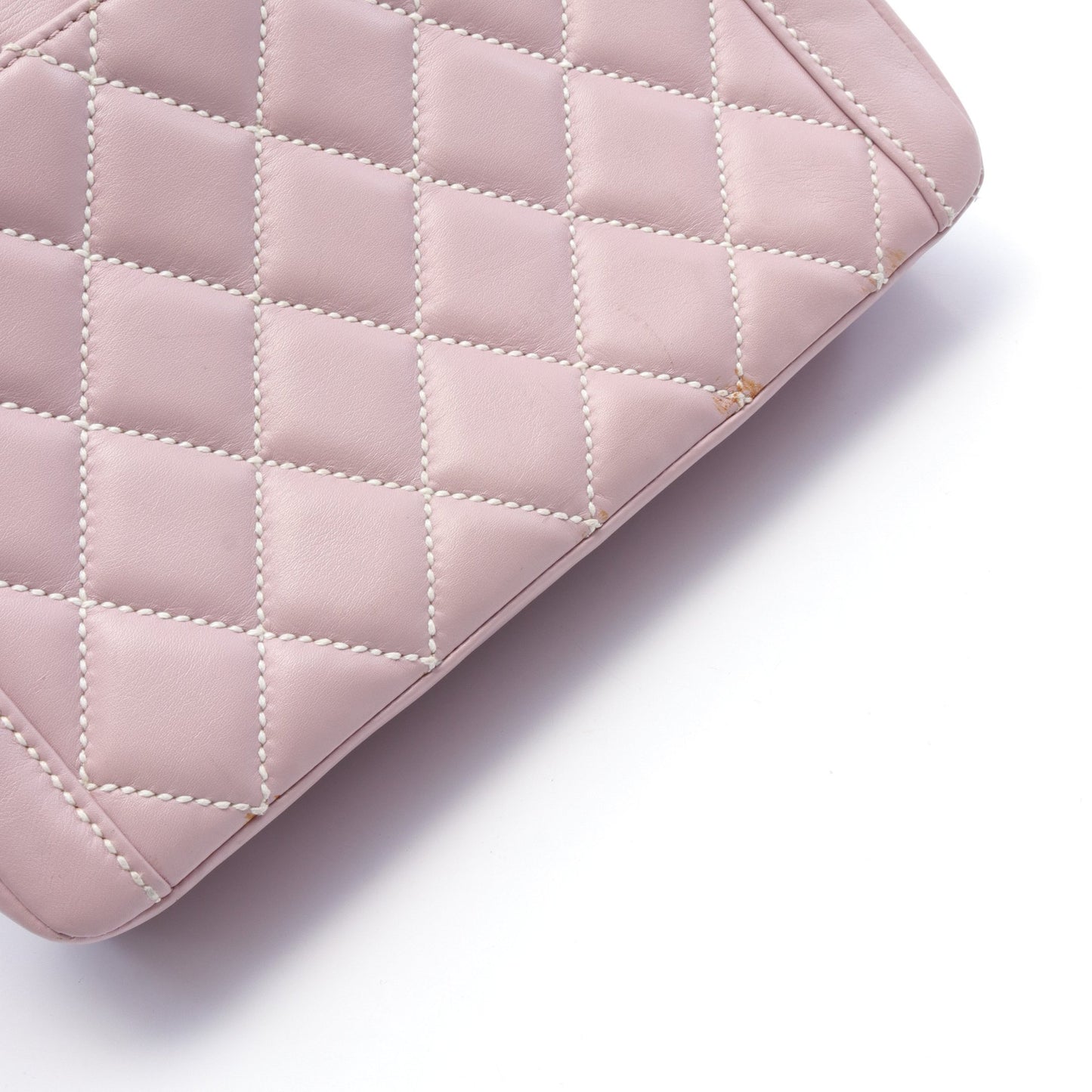マトラッセ ワイルドステッチ ハンドバッグ レザー ダスティピンク ゴールド金具 シャネル バッグ CHANEL