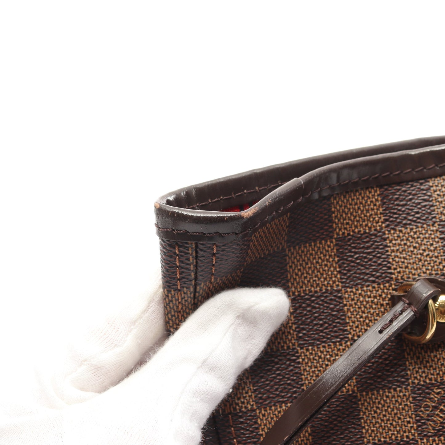 ネヴァーフルMM ダミエエベヌ ショルダーバッグ トートバッグ PVC レザー ブラウン ルイヴィトン バッグ LOUIS VUITTON
