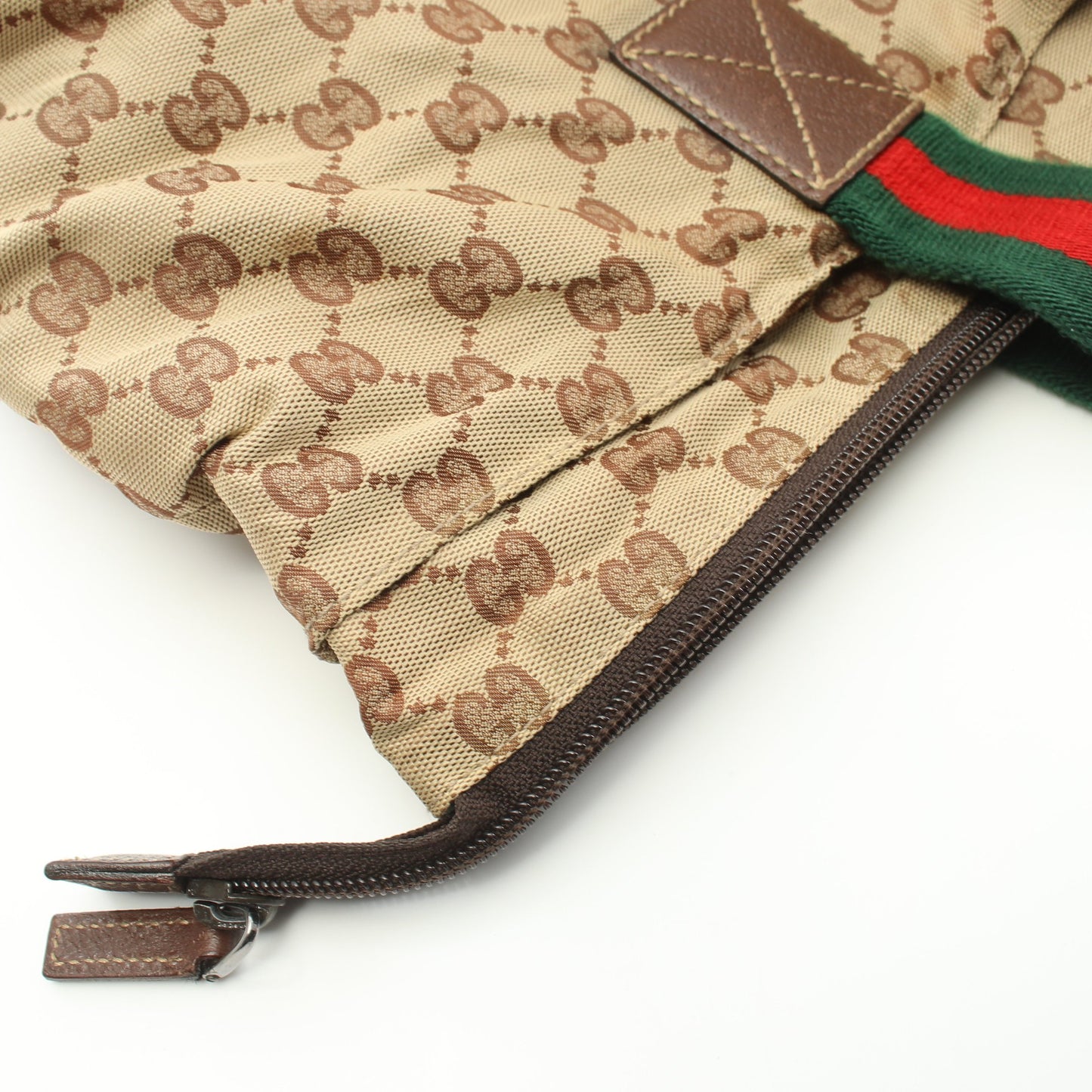 GGキャンバス シェリーライン ハンドバッグ トートバッグ キャンバス レザー ベージュ マルチカラー グッチ バッグ GUCCI