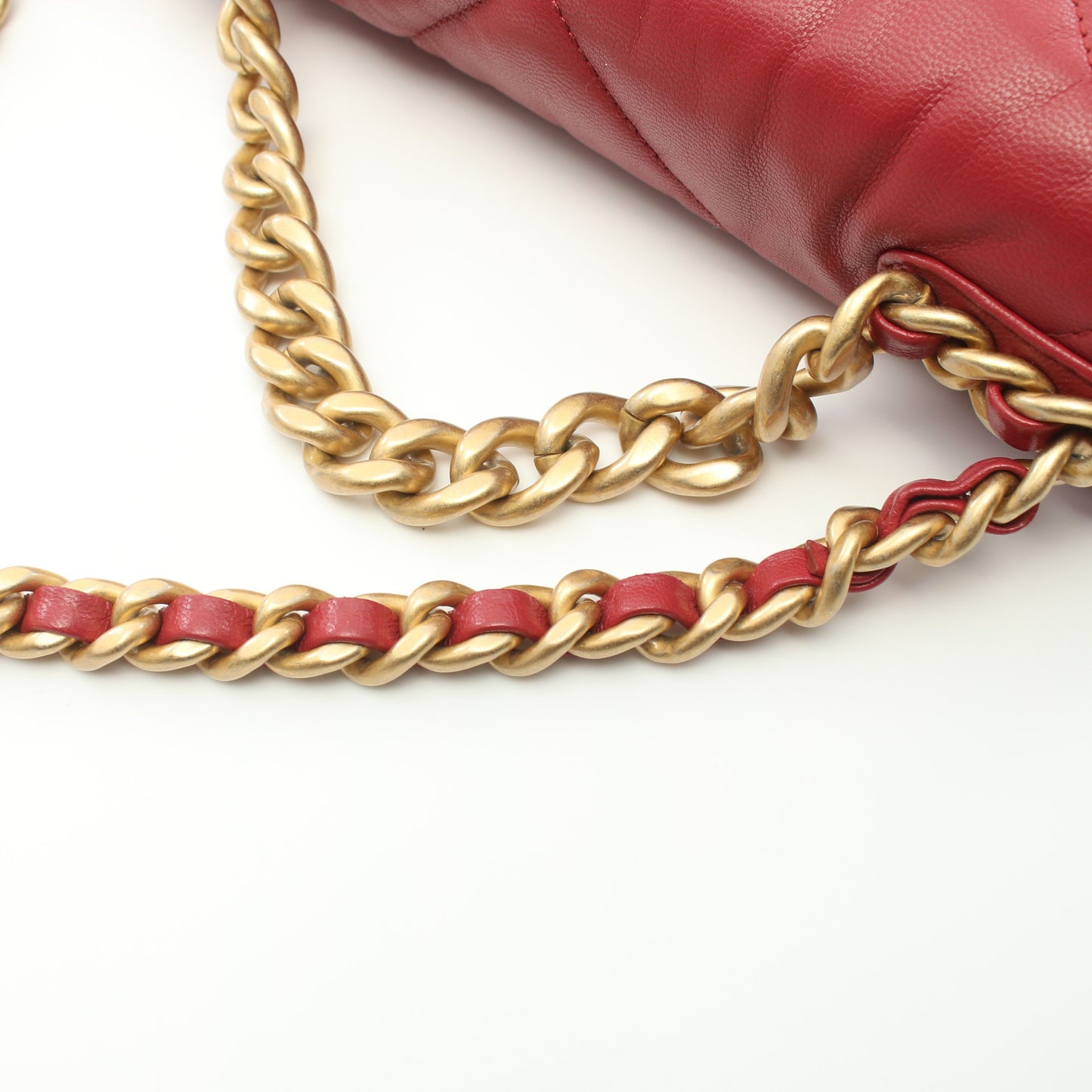 19 ディズヌフ マトラッセ チェーンショルダーバッグ ラムスキン ボルドー コンビ金具 2WAY シャネル バッグ CHANEL