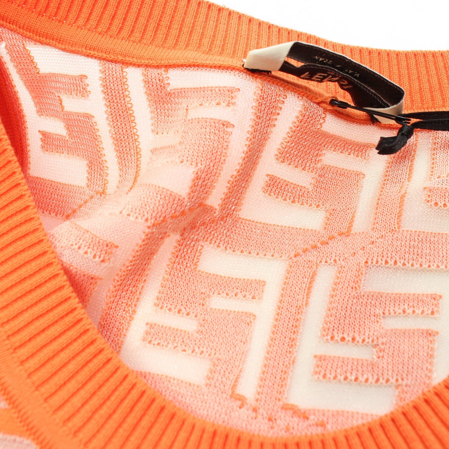 FFロゴ ニットワンピース コットン オレンジ フェンディ ワンピース FENDI