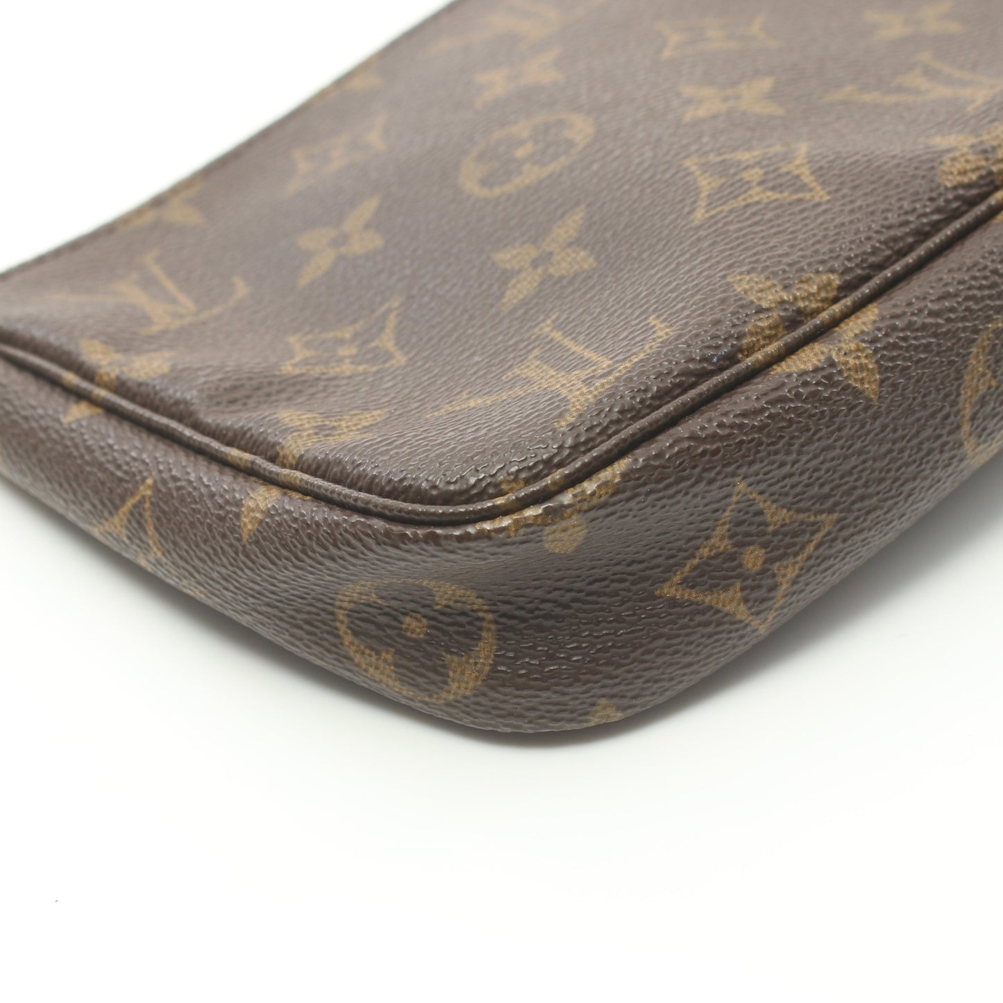 ポシェットアクセソワール モノグラム ハンドバッグ PVC レザー ブラウン ルイヴィトン バッグ LOUIS VUITTON
