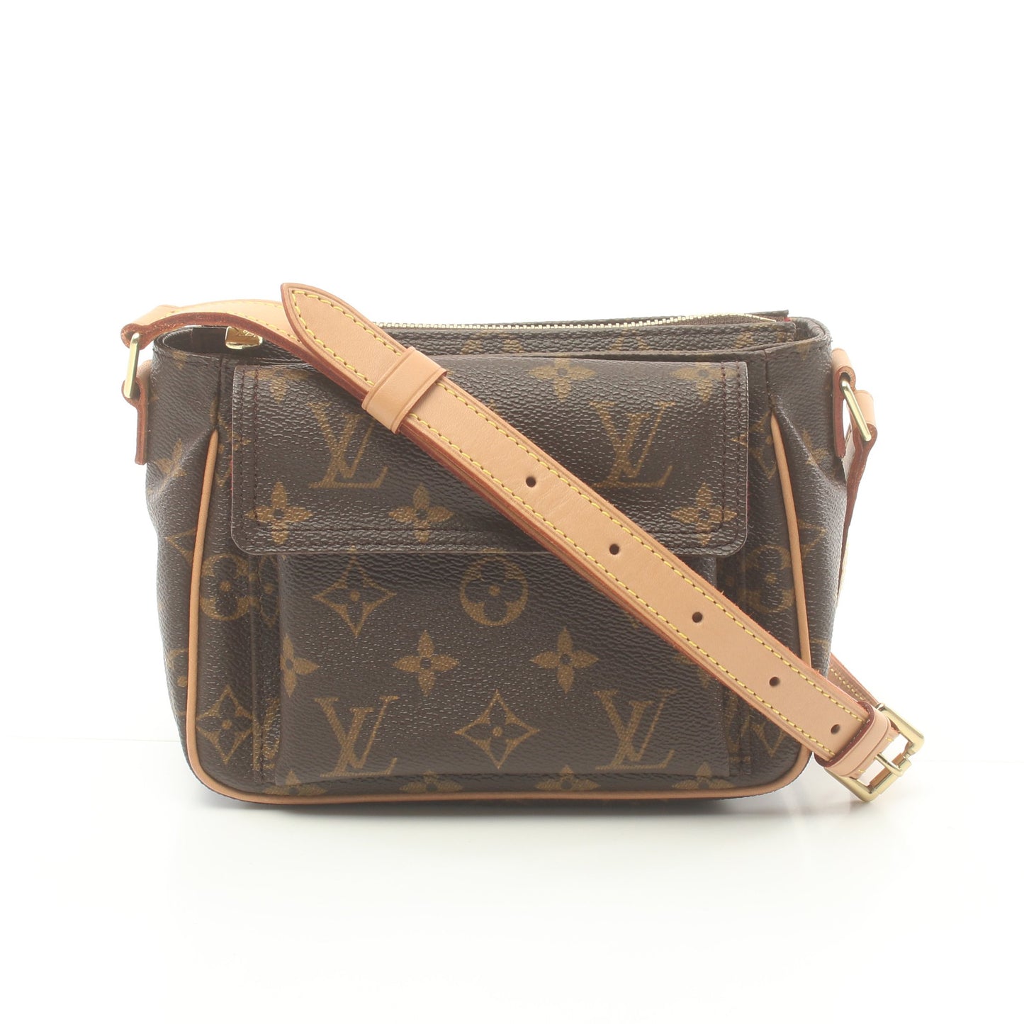 ヴィバシテPM モノグラム ショルダーバッグ PVC レザー ブラウン ルイヴィトン バッグ LOUIS VUITTON
