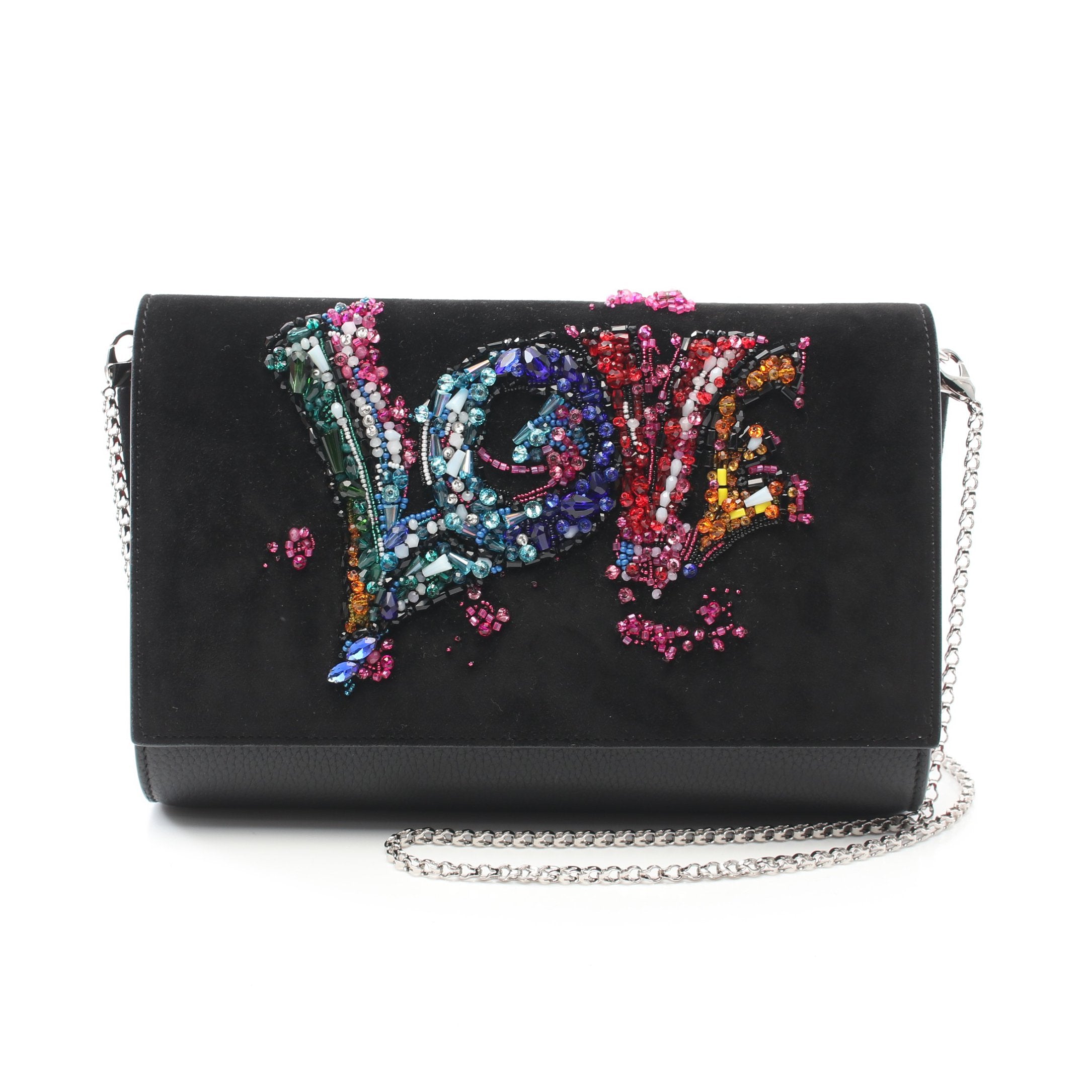 PALOMA CLUTCH LOVE チェーンショルダーバッグ スエード レザー ...