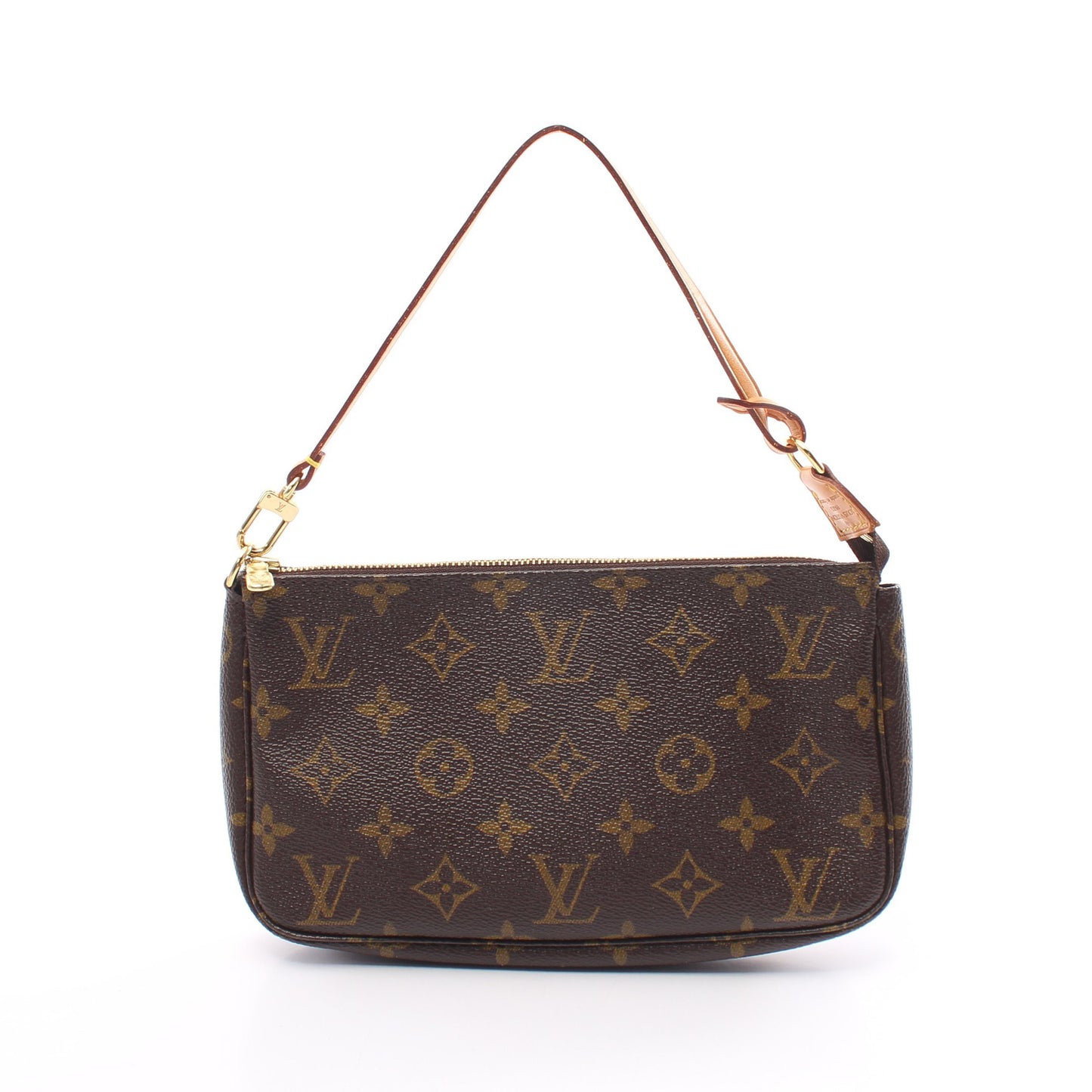 ポシェットアクセソワール モノグラム ハンドバッグ PVC レザー ブラウン ルイヴィトン バッグ LOUIS VUITTON