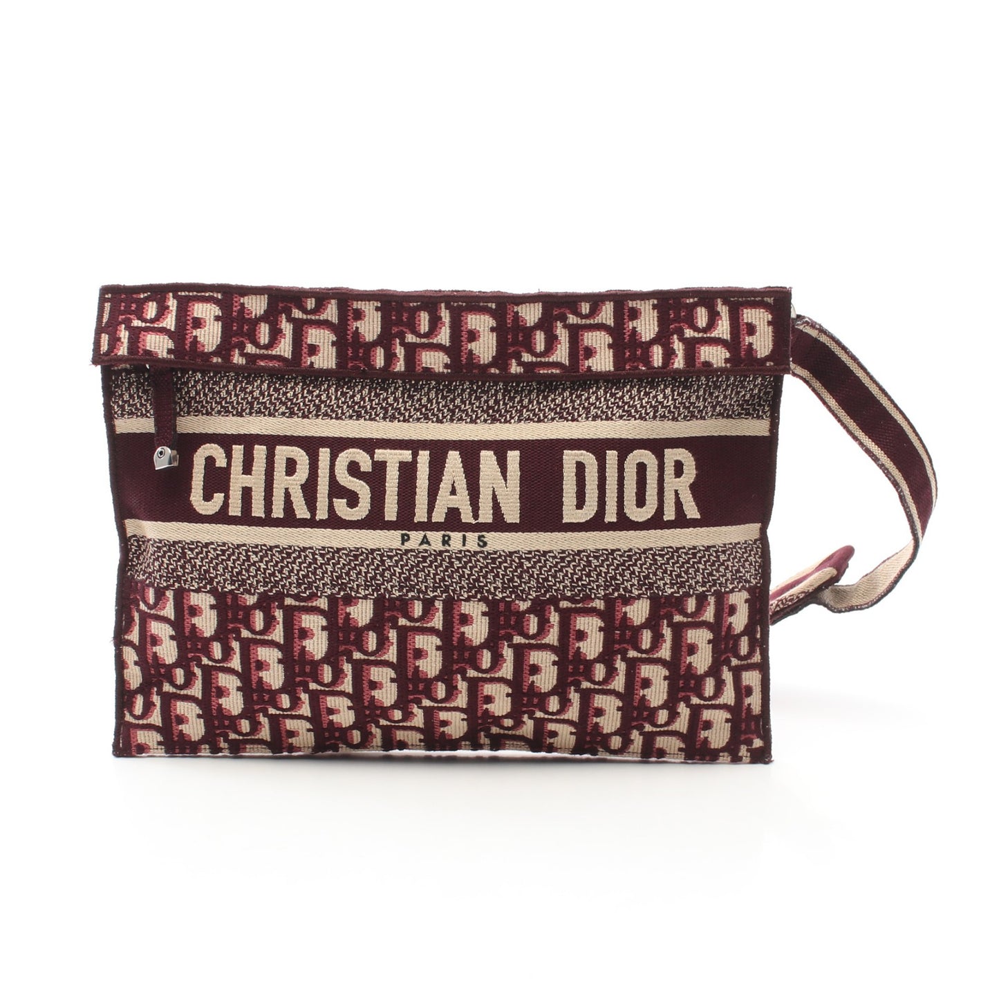 オブリーク ジャカード ウエストバッグ ボディバッグ キャンバス ベージュ ボルドー クリスチャンディオール バッグ Christian Dior