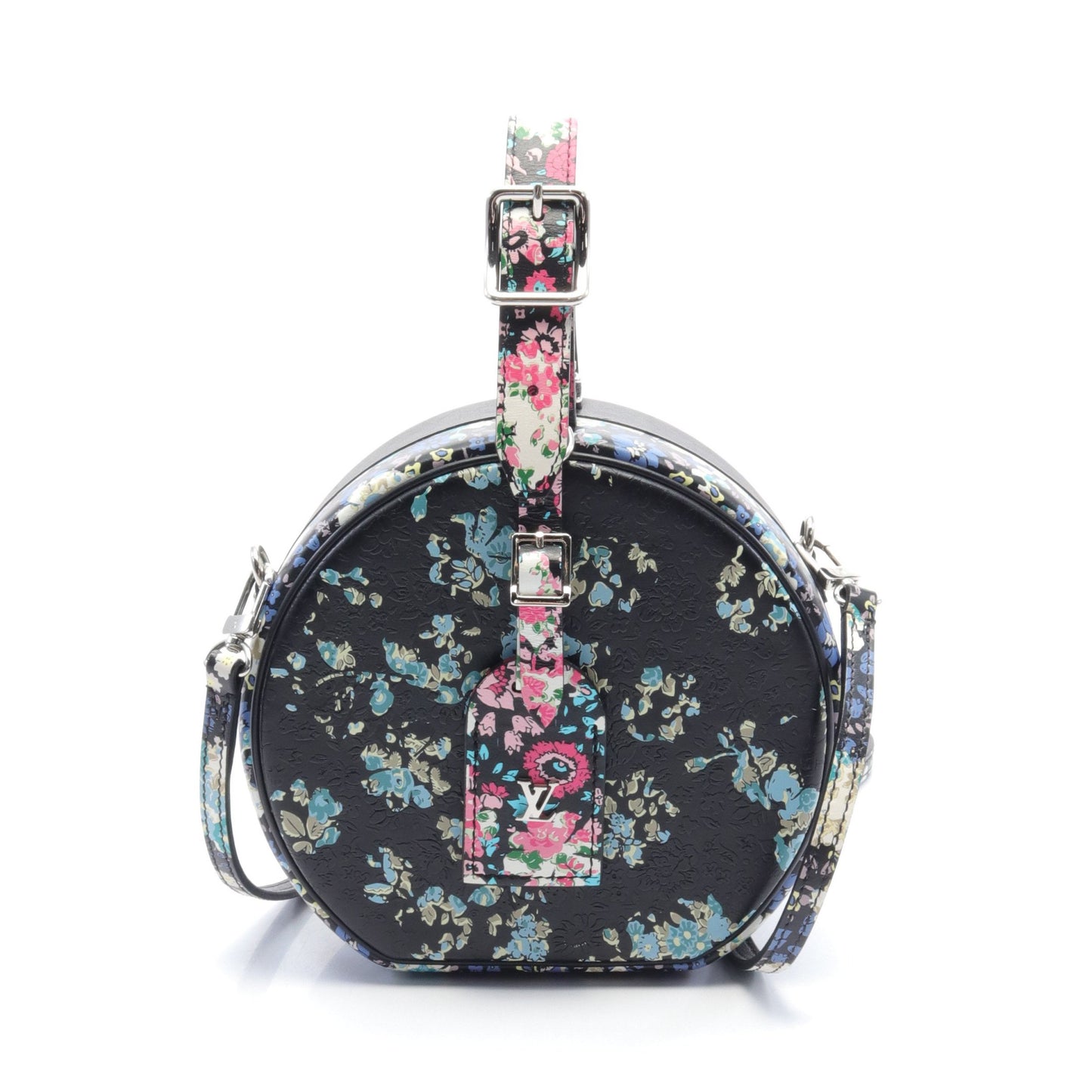プティット ボワット シャポー ハンドバッグ フローラルプリント レザー ブラック マルチカラー 2WAY ルイヴィトン バッグ LOUIS VUITTON