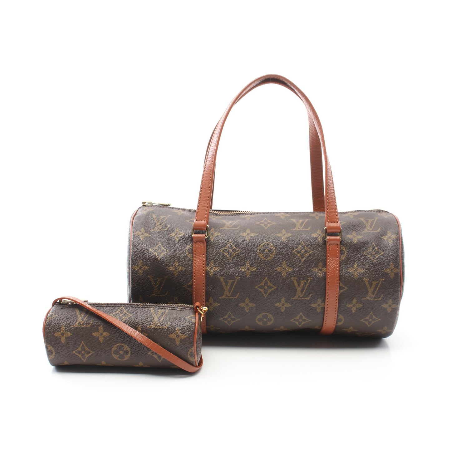 パピヨン30 モノグラム 旧型 ハンドバッグ PVC レザー ブラウン ルイヴィトン バッグ LOUIS VUITTON