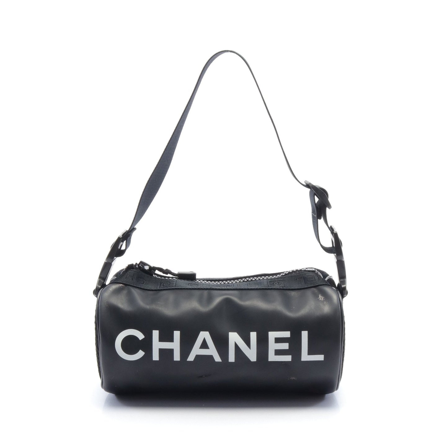 スポーツライン ロールバッグ ショルダーバッグ PVC ブラック シャネル バッグ CHANEL