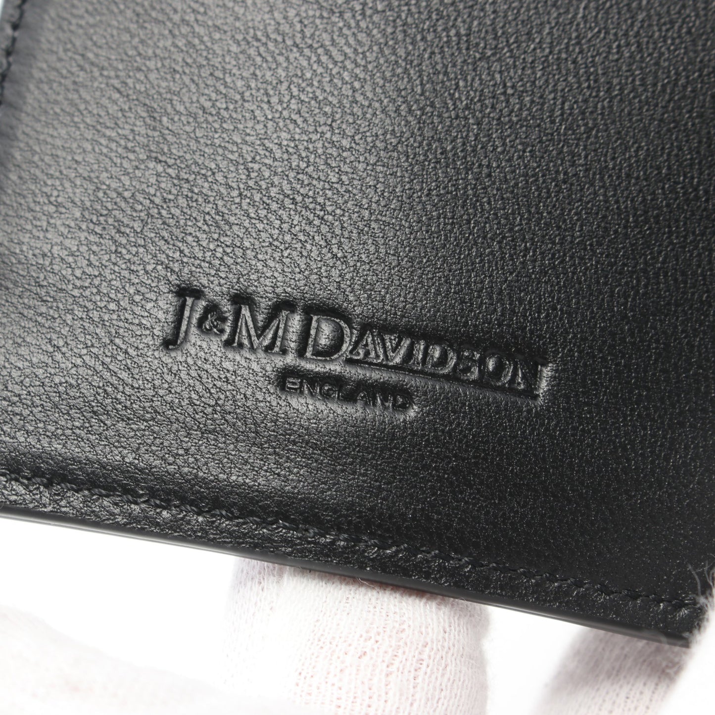 二つ折り財布 レザー ブラック ジェイアンドエムデヴィッドソン 財布・小物 J&M DAVIDSON