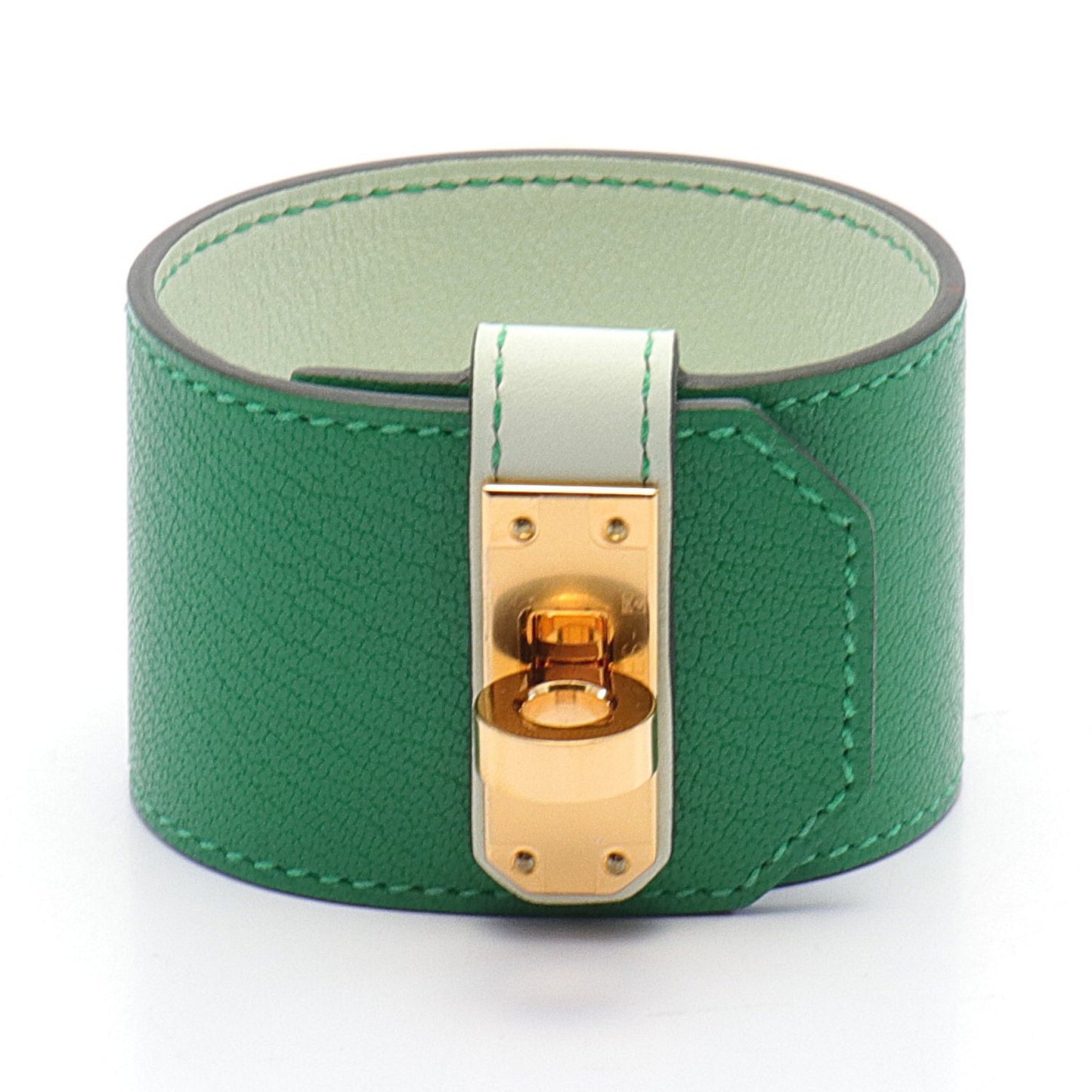 ケリー ツイストGM ブレスレット レザー グリーン ライトグリーン U刻印 エルメス アクセサリー HERMES