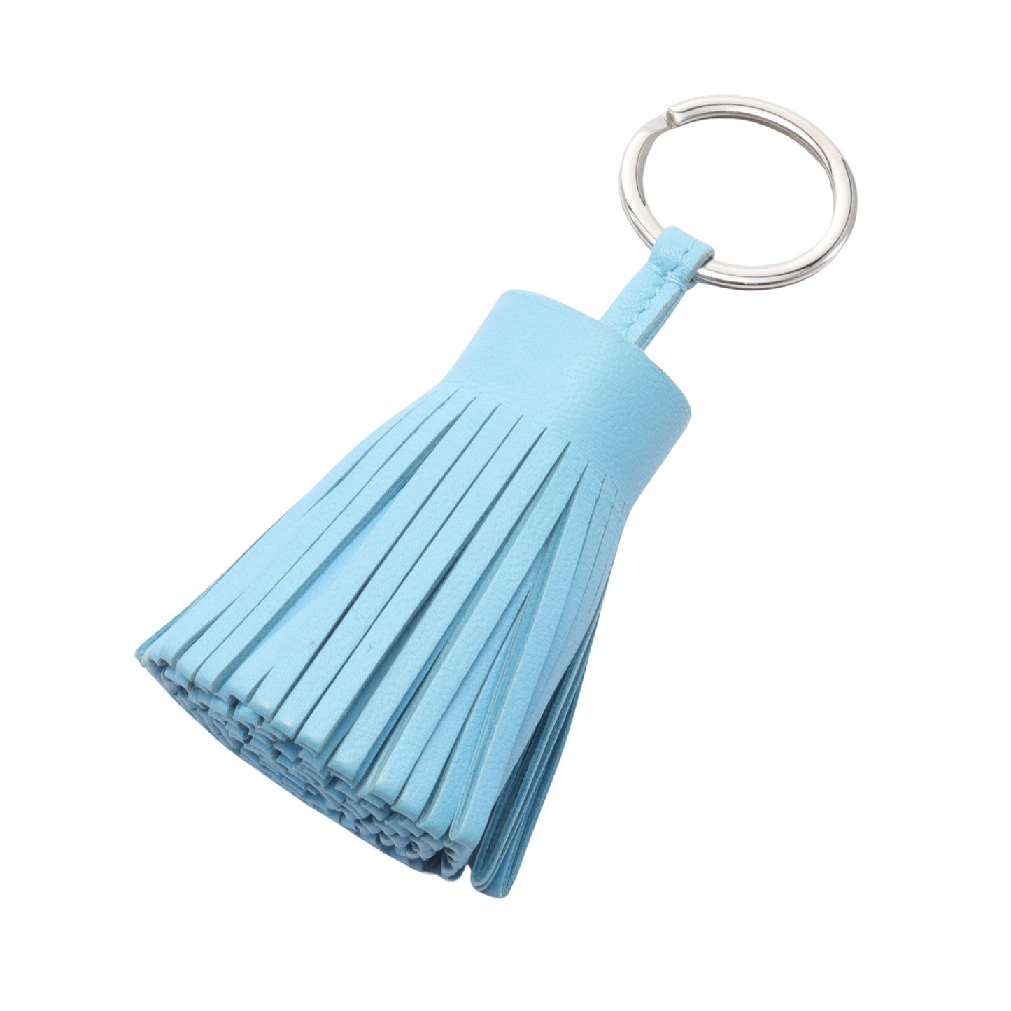 カルメン ブルードノール バッグチャーム キーホルダー アニョーミロ ライトブルー シルバー金具 エルメス 財布・小物 HERMES