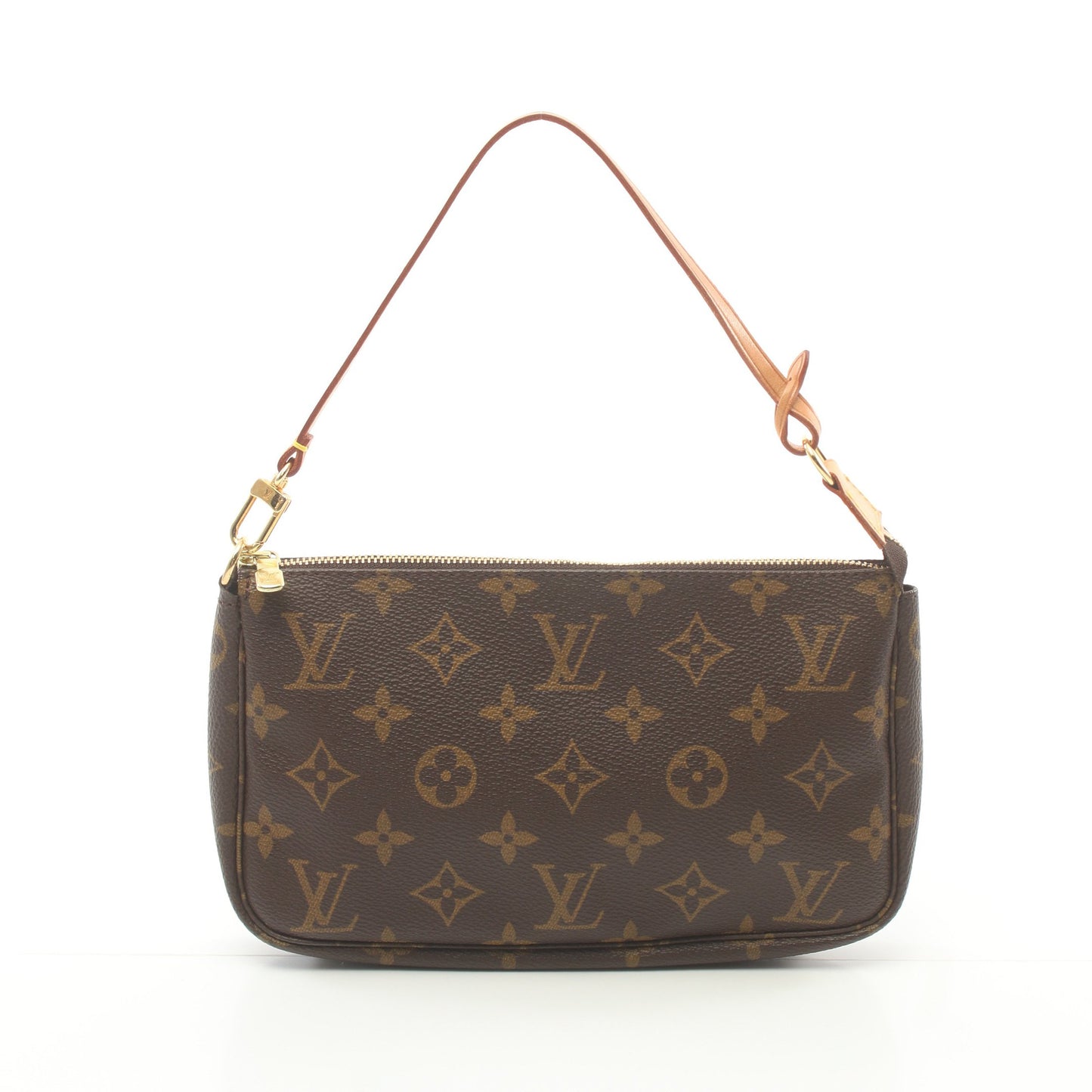ポシェットアクセソワール モノグラム ハンドバッグ PVC レザー ブラウン ルイヴィトン バッグ LOUIS VUITTON