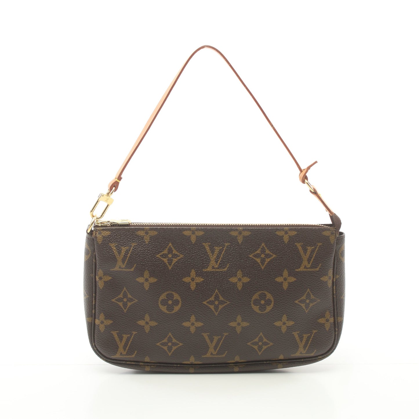 ポシェットアクセソワール モノグラム ハンドバッグ PVC レザー ブラウン ルイヴィトン バッグ LOUIS VUITTON