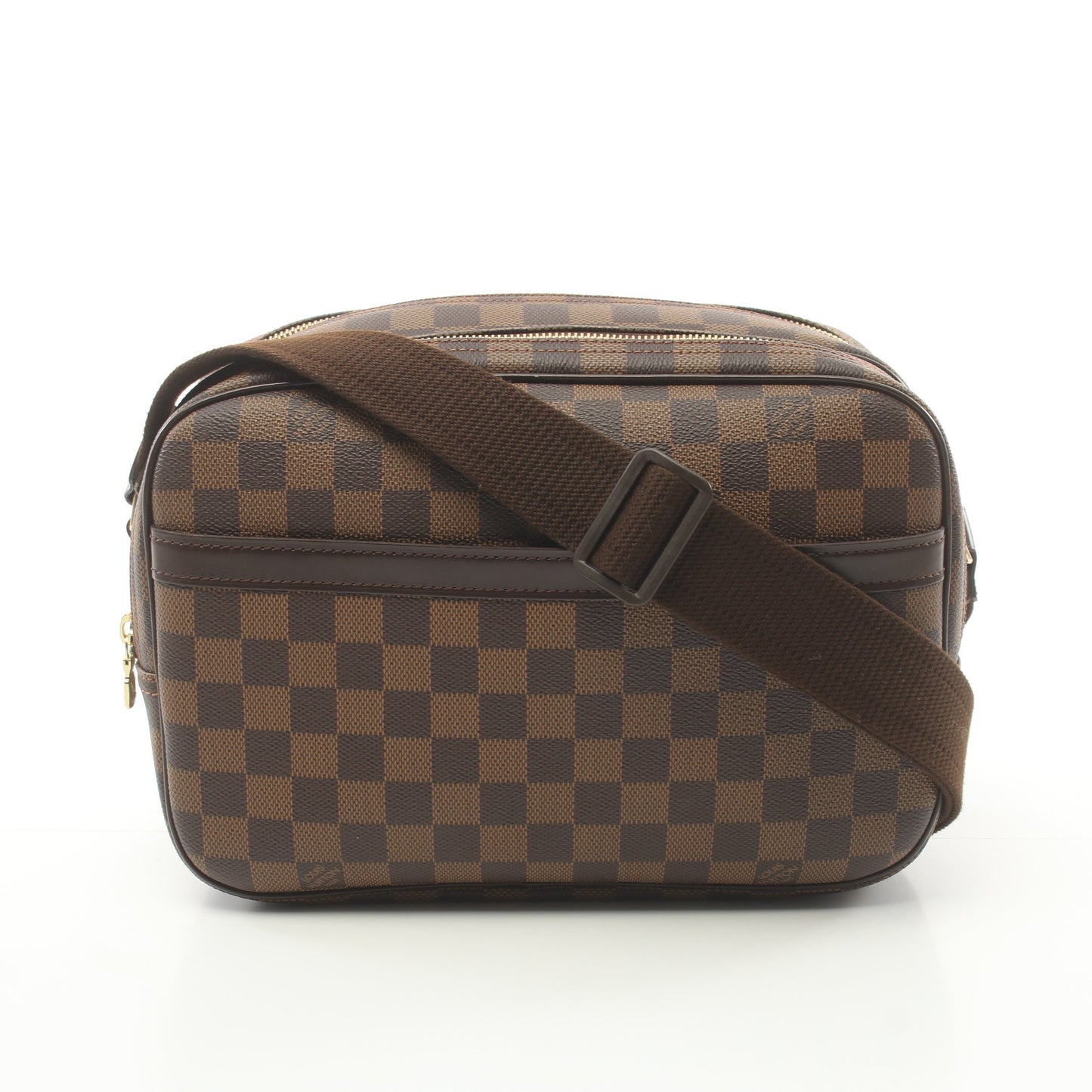 リポーターPM ダミエエベヌ ショルダーバッグ PVC レザー ブラウン スペシャルオーダー ルイヴィトン バッグ LOUIS VUITTON