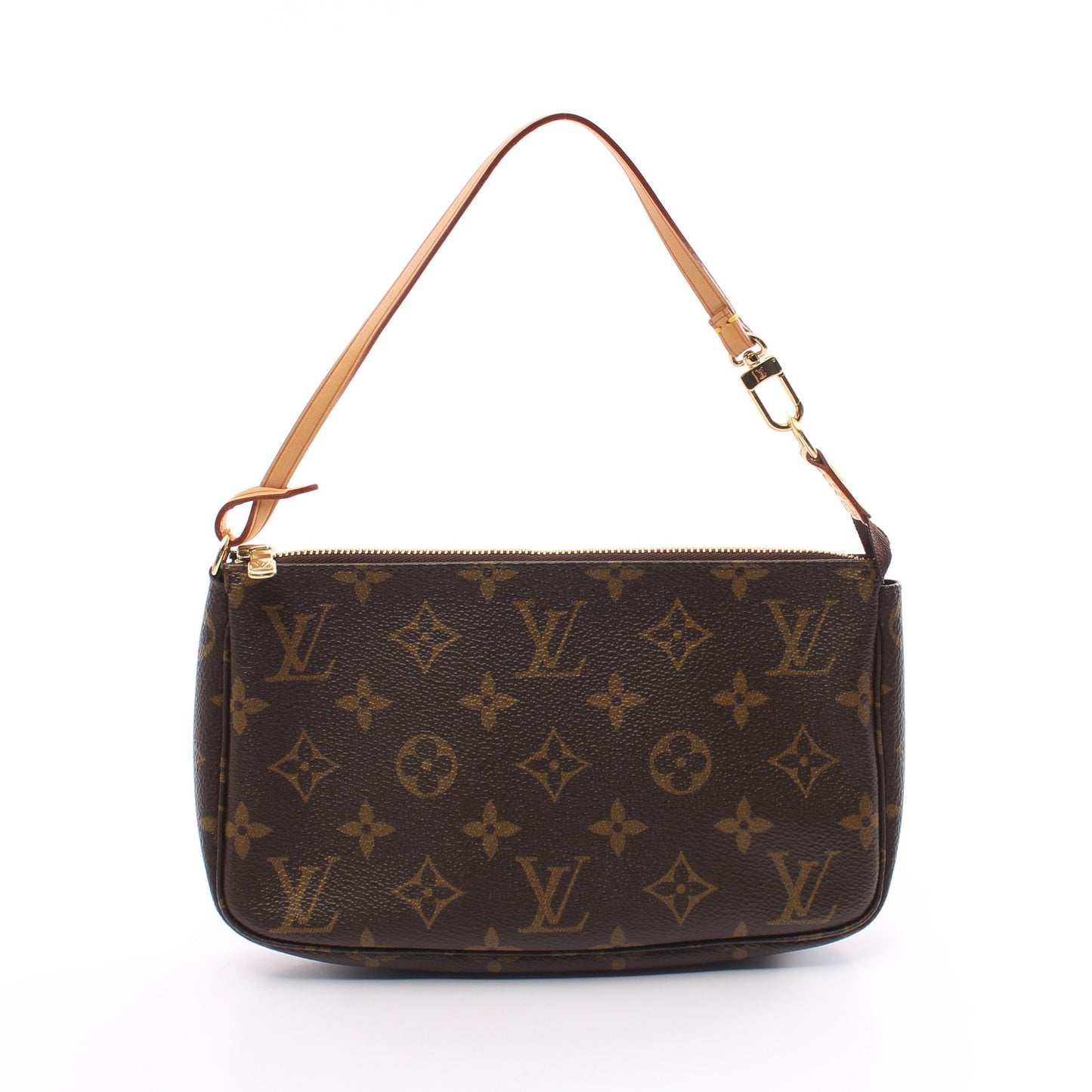 ポシェットアクセソワール モノグラム ハンドバッグ PVC レザー ブラウン ルイヴィトン バッグ LOUIS VUITTON